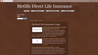 Metlife Direct Life Insurance: Hartford Life Insurance Login