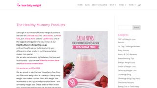The Healthy Mummy Products - Lose Baby Weight