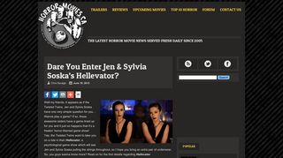 Dare You Enter Jen & Sylvia Soska's Hellevator? - HorrorMovies.ca