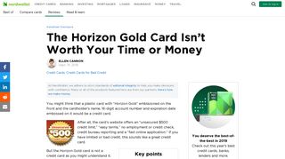 The Horizon Gold Card Isn't Worth Your Time or Money - NerdWallet