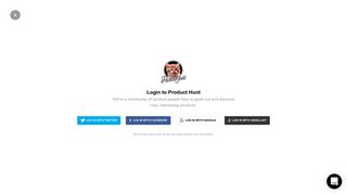 Log In - Product Hunt