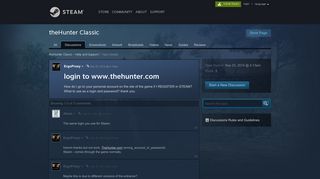 login to www.thehunter.com :: theHunter Classic Help and Support