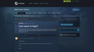 Cant seem to login? :: theHunter Classic Help and Support