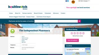 The Independent Pharmacy Healthwatch Bristol