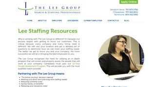 Lee Staffing Resources - The Lee GroupThe Lee Group