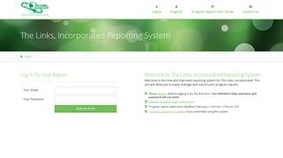 The Links, Incorporated Reporting System | Log In