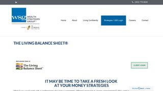 The Living Balance Sheet® | Wealth Strategies Group