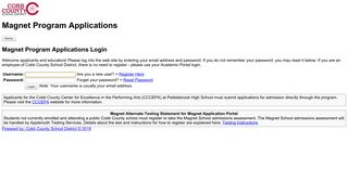 Magnet Program Applications Login - mag104w