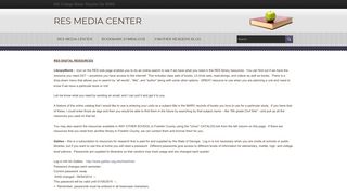 Digital Resources - RES Media Center