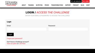 Login to your MAX'S Challenge account to access the member only ...