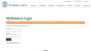 MyMeadows Login - The Meadows School