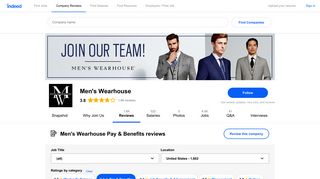Working at Men's Wearhouse: 409 Reviews about Pay & Benefits ...