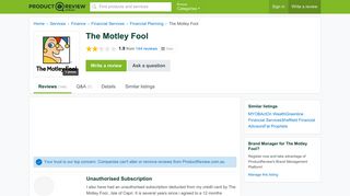 The Motley Fool Reviews - ProductReview.com.au