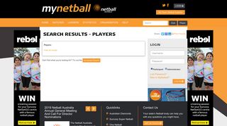 Search Results - Players - MyNetball - Netball Australia