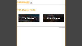 TOA Student Portal - The One Academy