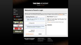 Parent Login - The One Academy Student Portal