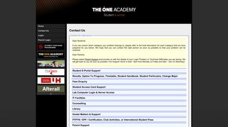 The One Academy Student Portal