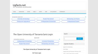 The Open University of Tanzania Saris Login - Ugfacts.net