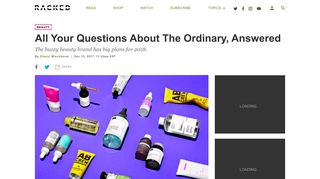 The Ordinary Is the Biggest Skincare Brand Story of 2017 - Racked