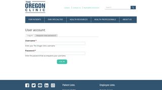 User account | The Oregon Clinic