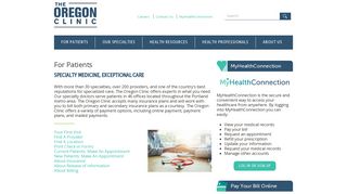 For Patients | The Oregon Clinic