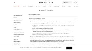 THE OUTNET | Returns & Refunds