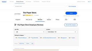 Working at The Paper Store: 105 Reviews | Indeed.com