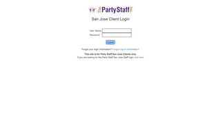 The Party Staff | San Jose Client Login