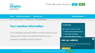Your member information - The People's Pension