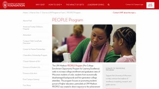 PEOPLE Program | University of Wisconsin Foundation