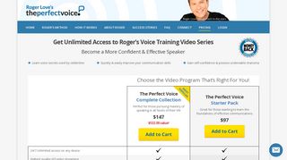 Buy The Perfect Voice, by Vocal Coach Roger Love