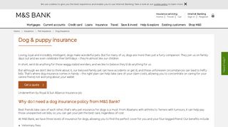 Dog Insurance | Puppy & Dog Health Insurance | M&S Bank