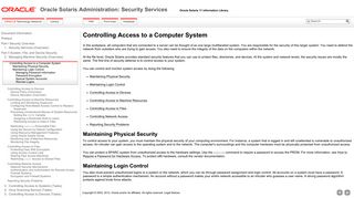 Controlling Access to a Computer System - Oracle Solaris ...