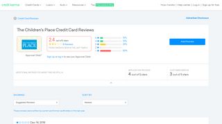 The Children's Place Credit Card Reviews | Credit Karma