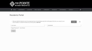 Residents Portal - The Pointe Apartments