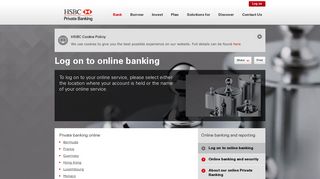 Log on to online banking - HSBC Private Bank
