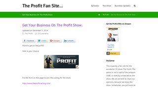 Get Your Business On The Profit Show. | The Profit Fan Site...