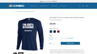 The Profit 100% In Charge Long Sleeve T-Shirt - CNBC Store