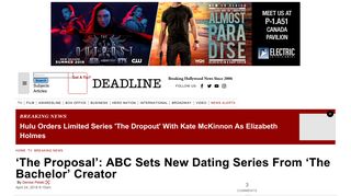 'The Proposal': ABC Sets New Dating Series From 'The Bachelor ...