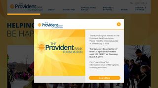 The Provident Bank Foundation - Enhancing the Quality of Life in New ...