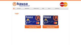 The Range Prepaid Card | a Pay as you go Mastercard | Login