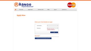 The Range Prepaid Card | a Pay as you go Mastercard | Apply Now