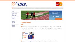 The Range Prepaid Card | a Pay as you go Mastercard | Getting Started