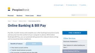 Online Banking & Bill Pay - Peoples Bank