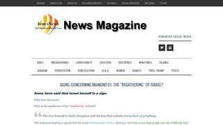 Signs: Concerning Mankind 01: the “Regathering” of Israel? – 4cminews