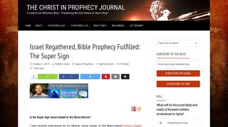Israel Regathered, Bible Prophecy Fulfilled: The Super Sign | The ...