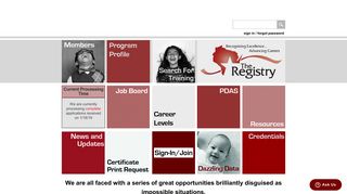 The Registry >> Wisconsin Early Care Professional Development