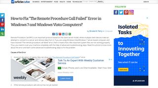 How to Fix “The Remote Procedure Call Failed” Error in Windows 7 ...