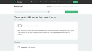 The requested URL was not found on this server | Linode Questions