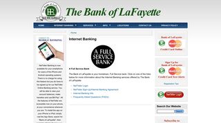 Internet Banking | The Bank of LaFayette
